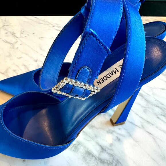 Steve Madden Sarantos Pump Blue Satin - Size 8.5 - Picture 9 of 10
